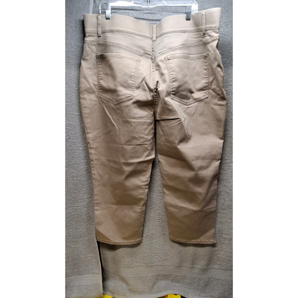 Terra & Sky Womens 2X 20W-22W Khaki Tan Pull On Capri Jeggings Plus Size New(B8) - Picture 4 of 4